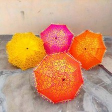 Wholesale Lot Of 10Pc Indian Handmade Sun Parasol Wedding Decorative Umbrella
