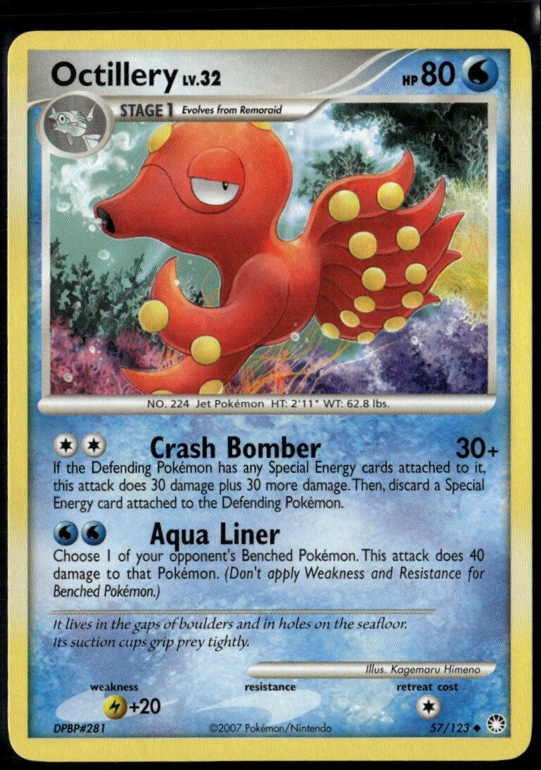 Octillery Uncommon - DP Mysterious Treasures 57/123 2007 LP+ Pokemon