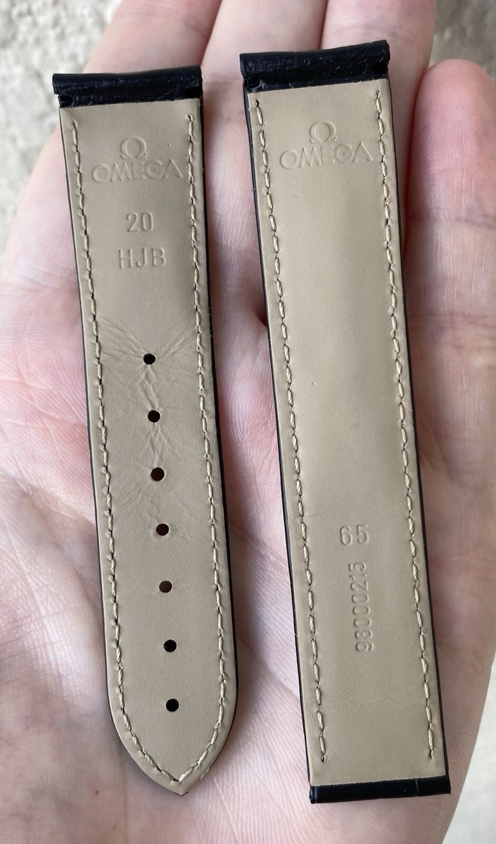 Omega Speedmaster 20mm x 18mm Black Alligator Watch Strap 98000215