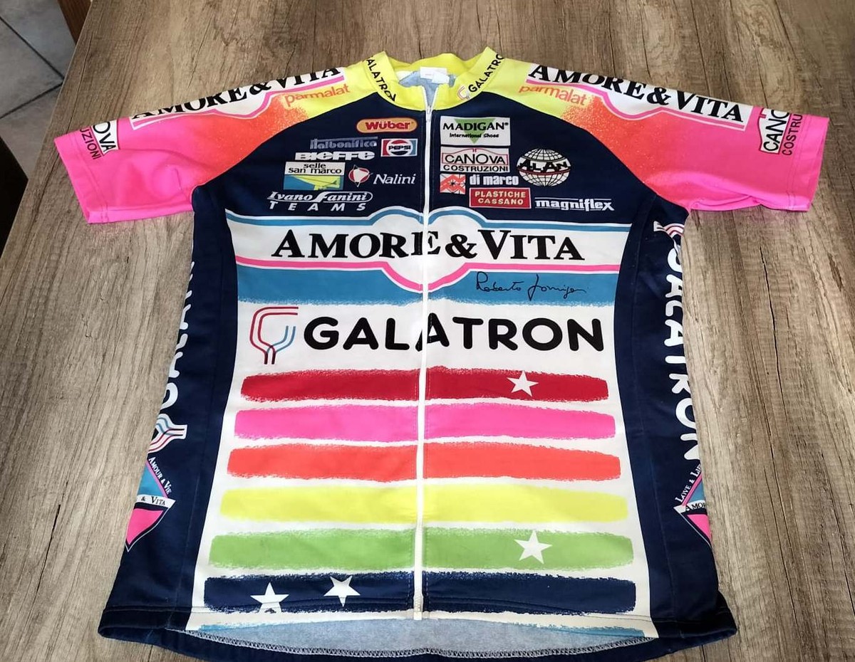 MAGLIA CICLISMO NALINI AMORE e VITA GALATRON VINTAGE UOMO