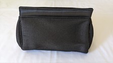 Vintage 1970s Black Clutch Purse w/ Snap Closure Satin Lining. Excellent Cond