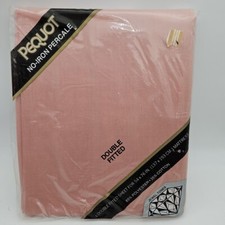 Pequot Vintage Double Fitted Sheet NOS Brand New 54 X 76 Pink