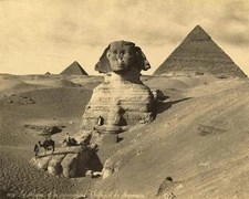 THE SPHINX & TWO PYRAMIDS EGYPT 1867 8x10 GLOSSY PHOTO PRINT