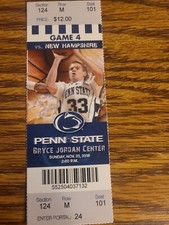 New Hampshire Penn St. Men's Basketball Unused Ticket Stub 11/23/2008 NIT Champs