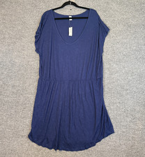 Old Navy Dress Womens 2XL XXL Blue Mini Plus Size Loose Fit Relaxed Boho NEW