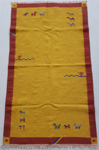 Vintage Handmade Traditional Beautiful Gabbeh Kilim Floor Rug Carpet 149x86 cm