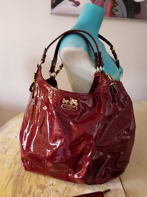 Coach Red Madison Patent Leather Handbag