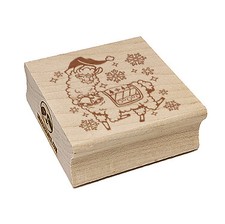 Fabulous Holiday Christmas Alpaca Square Rubber Stamp for Stamping Crafting