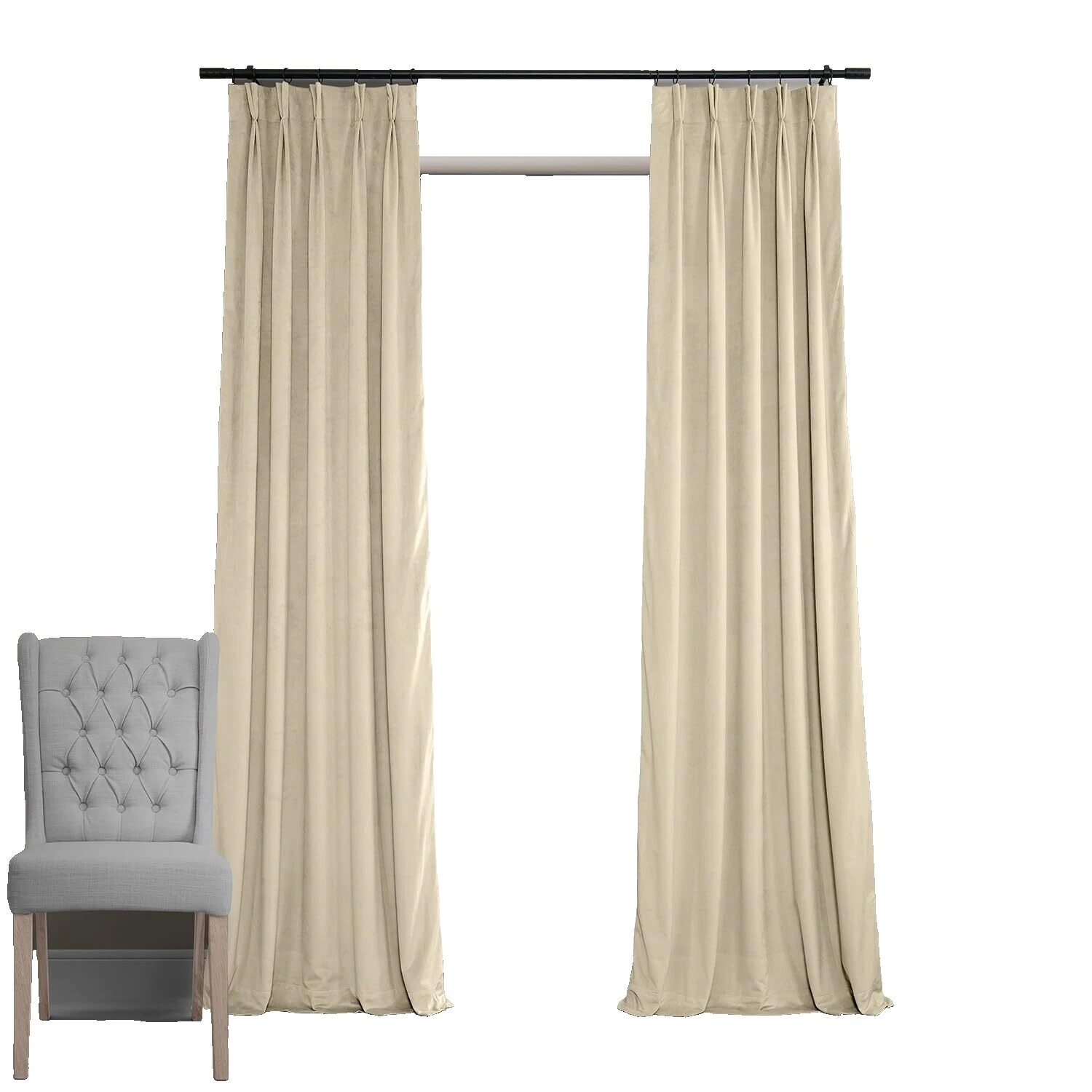 Ventana de patrón sólido Forro Térmico Cortinas plisadas