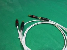 25' SILVER PLATED MIL-SPEC AUDIOPHILE INTERCONNECT FOR DIN AMPLIFIER RCA CABLE.