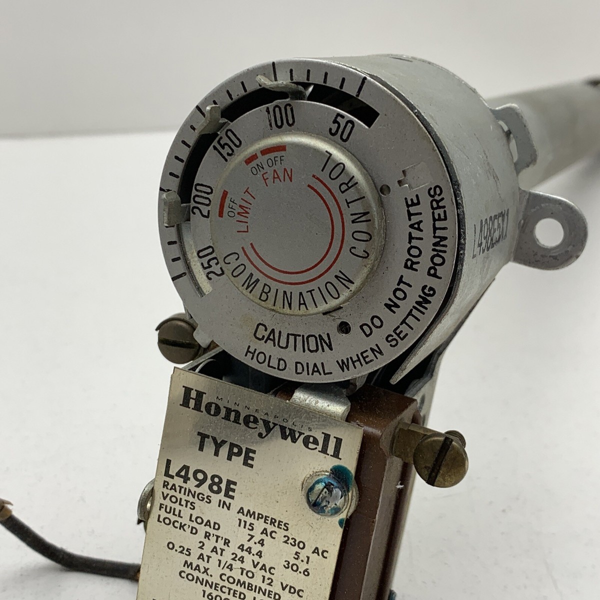 Honeywell L498E5X1 Limit Fan Combination Controller Switch L498E