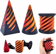 3 Pack Impossible Cone Spiral Cone Fidget Toy 3D Printed Spiral Cone Toy Pyramid