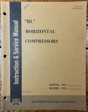 Gardner-Denver RL Horizontal Compressor Manual, Quincy, Illinois