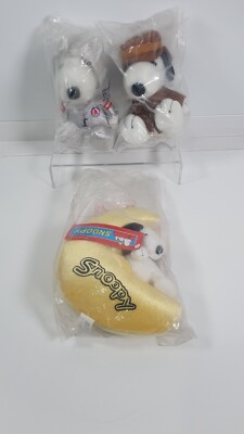 3 x Snoopy Hund Plüsch - On The Moon Fenstersauger - Metlife Space Dog alles unbenutzt
