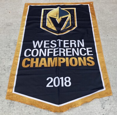 Vegas Golden Knights NHL 2018 Western Conference Champions Nylon Banner 3x5 feet