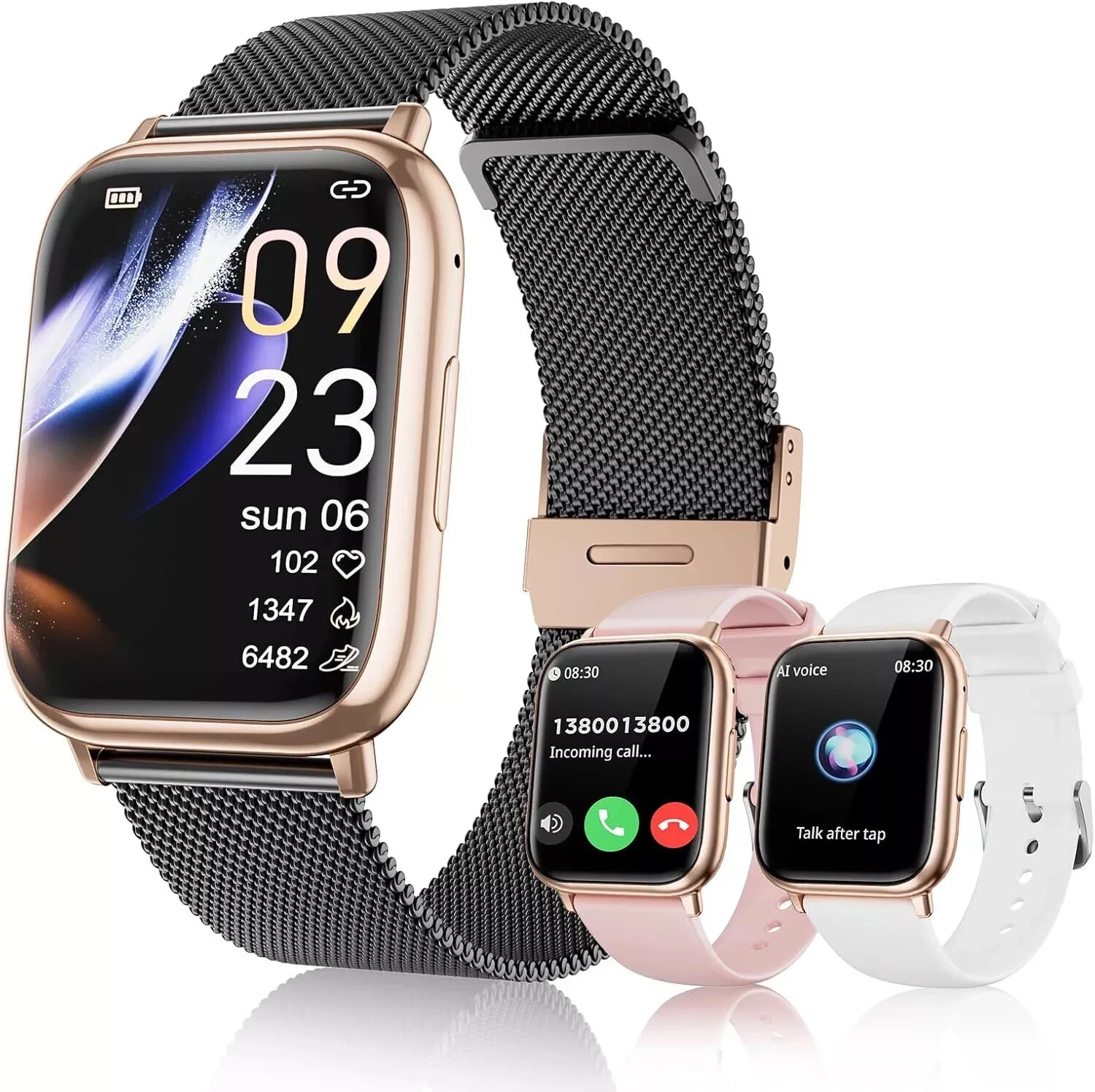 Smart Watch Women Men with Phone Function Wristwatch for iPhone Samsung Huawei