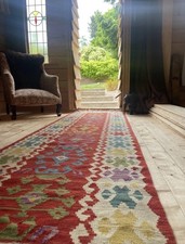 Kilim Rug Handwoven Vegetable-Dyed Wool