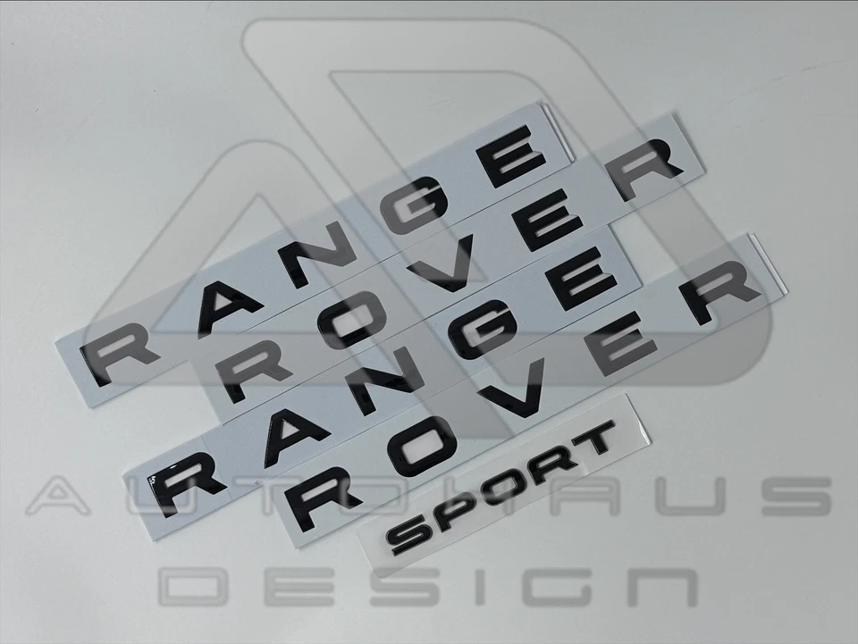 Range Rover Bonnet & Boot Gloss Black Badge GENUINE ABS Lettering SPORT