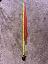 26in Ruby Red Macaw Tail Feather, Naturally Dropped 