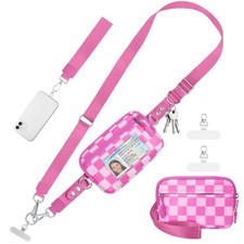 Clip and Go Strap for Phone with Wallet Crossbody Phone Lanyard and Detachabl...