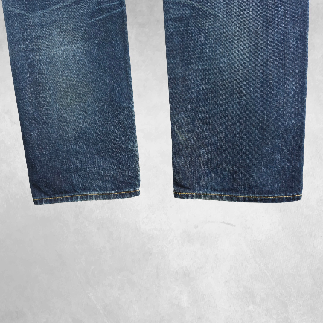 Levi’s 504 Straight Jeans Men’s W32 L33 Blue Denim (W33 L34 Tag) image 10