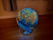 World Globe with Illuminated Constellations – 13” Light Up Globe Get Life Basics
