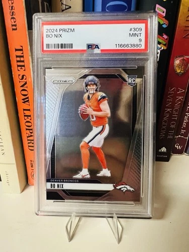 Bo Nix 2024 Panini Prizm Rookie #309 PSA 9