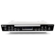 Under Counter CD Player Radio Bluetooth Silver Kitchen Counter Mount