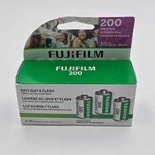 New FUJIFILM 200 ISO 35mm Film 3-Pack - 36 Exposures Color Print Film FRESH