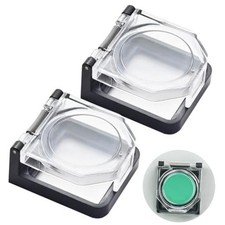 Pcs Power Push Button Switch Cover Collision 34 39mm Square Hole, Momentary 2