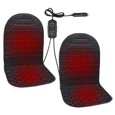 2X 12V Car Seat Cover Cushion Pad Heated Heating Winter Warmer Heater Universal