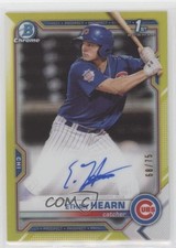 2021 Bowman Chrome Prospect Yellow Refractor 68/75 Ethan Hearn #CPA-EH Auto u6m