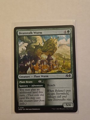 Beanstalk Wurm - Wilds of Eldraine - LP - Common - Creature
