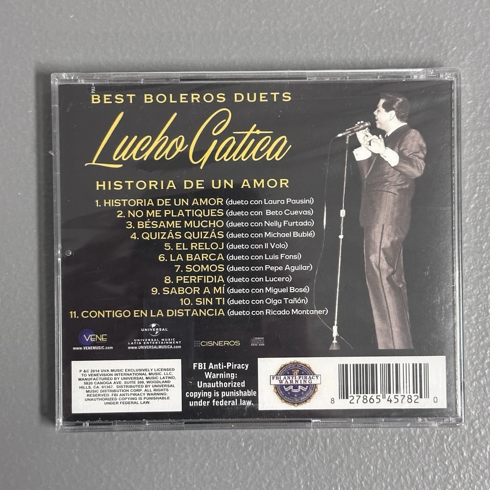 LUCHO GATICA BEST BOLEROS DUETS: HISTORIA DE UN AMOR Cd New Sealed - Image 2 of 3