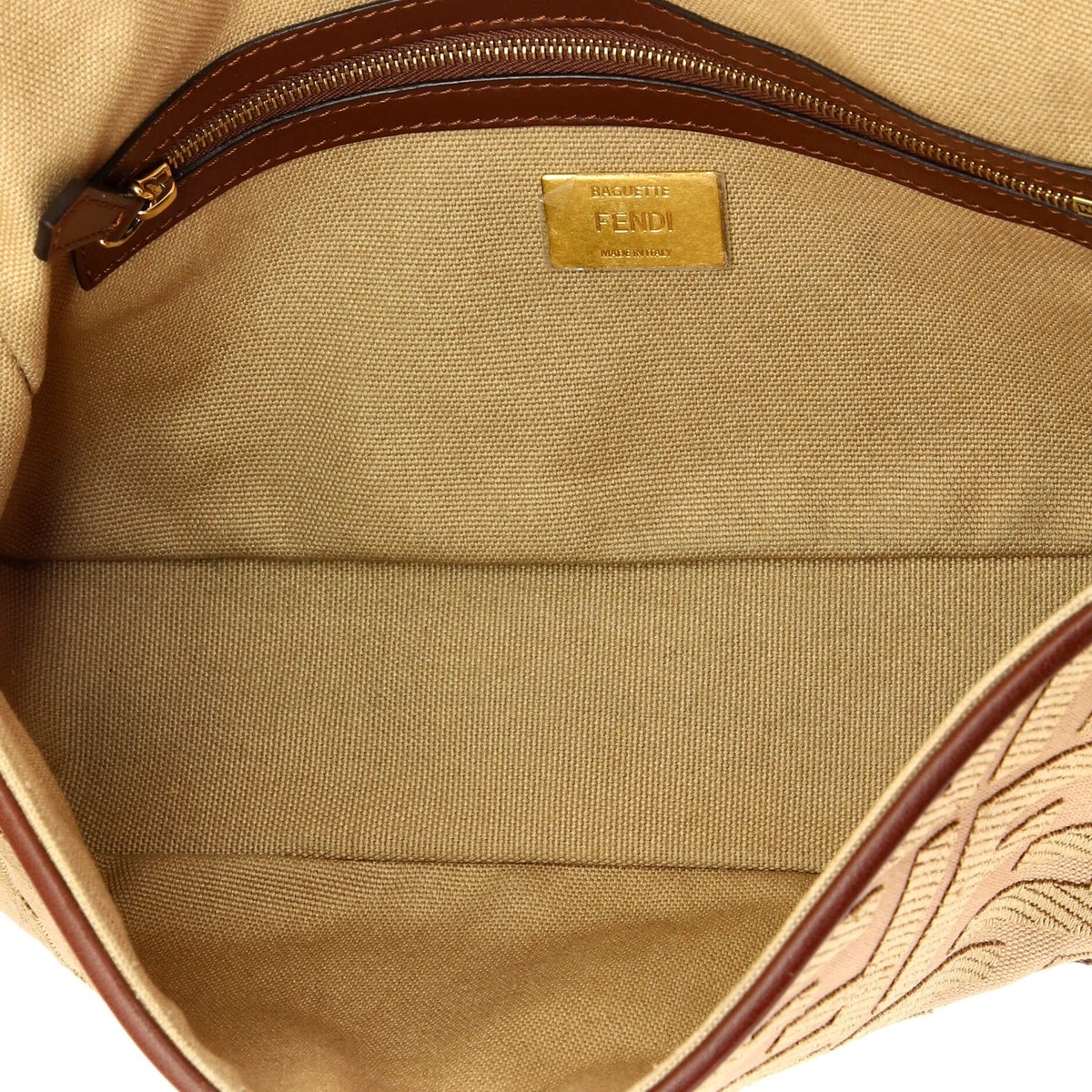 FENDI バゲット NM ズッカ エンブロイダリー キャンバス ミディアム Fendi Baguette NM Bag Zucca Embroidered Canvas Medium | eBay
