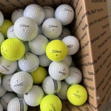50 Titleist Tour Soft/Tour Speed Used Golf Balls White/ Yellow 3A Free Shipping