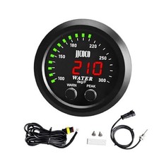 Universal 52mm Water Temperature Gauge with Alarm and Joint Pipe: None Green