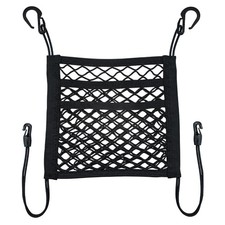 3-Layer Car Mesh Organizer Between Front Seats Kid Pet Barrier Purse Holder
