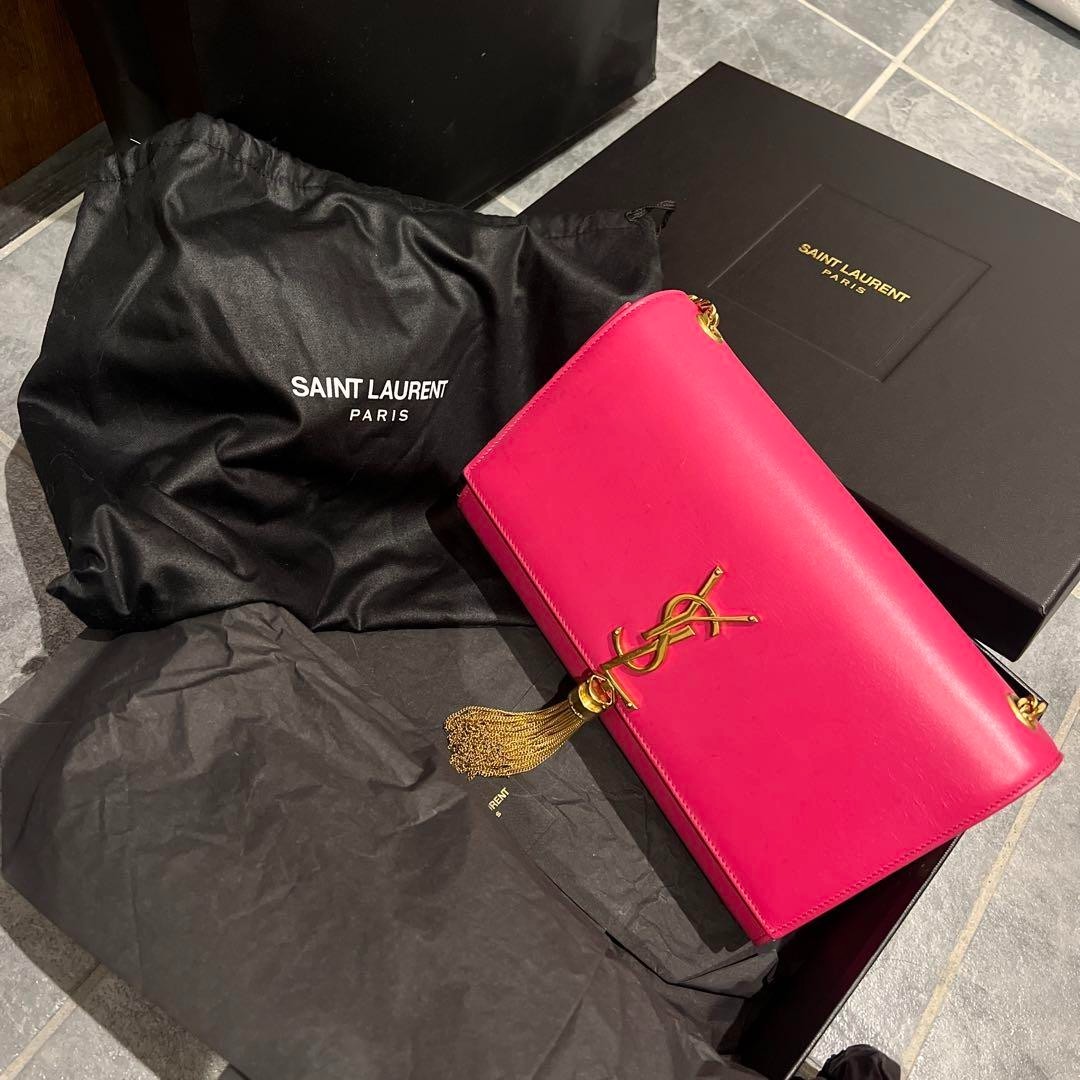Borsa Saint Laurent rosa classica rara carina Giappone