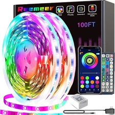 Tiras LED Luces Decoracion RGB Para Cuarto Habitacion Kit Sala 100 Pies Nuevo