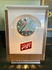 Vintage Schlitz Lighted Beer Bar Sign Clock Floating Hands Advertising