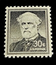 1957 ROBERT E LEE STAMP CONFEDERATE GENERAL VINTAGE AMERICAN CIVIL WAR 30c MNH