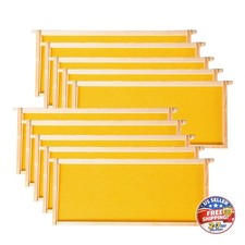 Deep Brood Beehive Frames with Wax Foundation,10 Pack Honey Bee Frames with 100