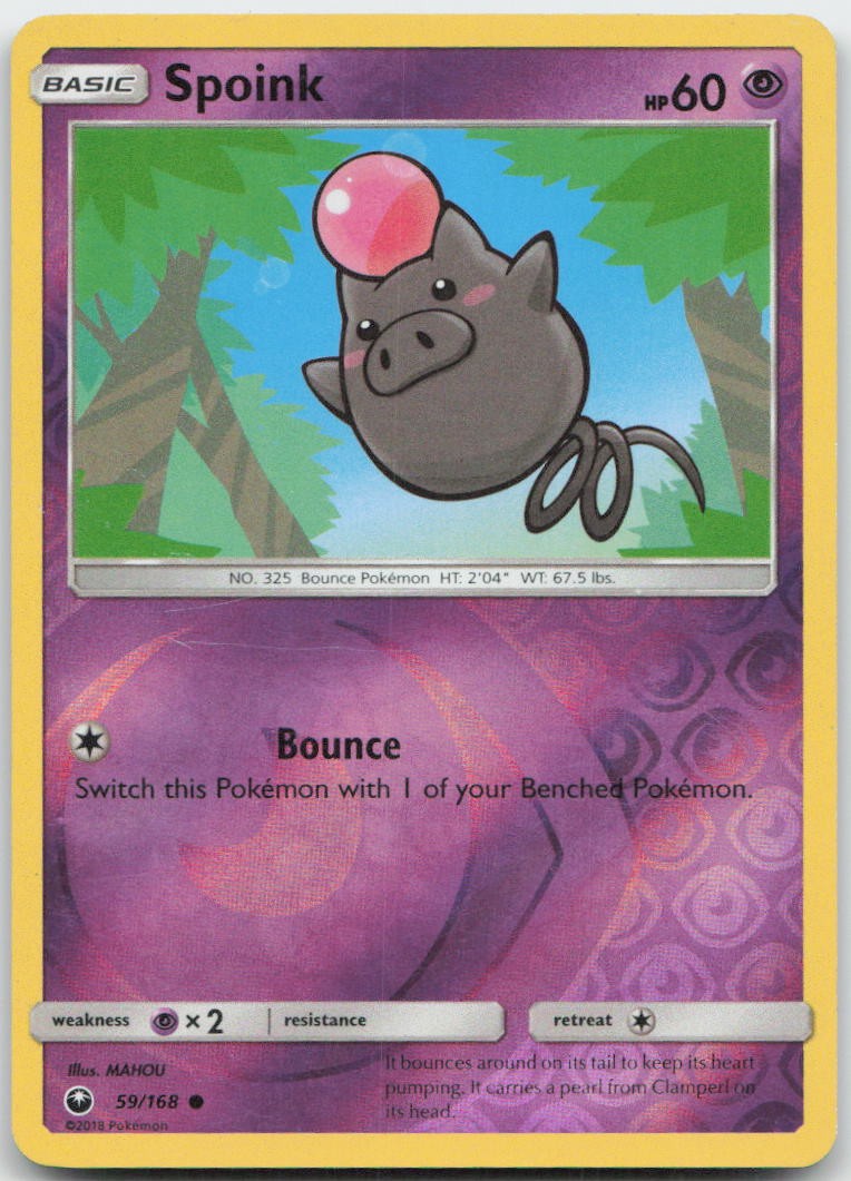Pokemon : Spoink Celestial Storm 59/168 : C Reverse Holo