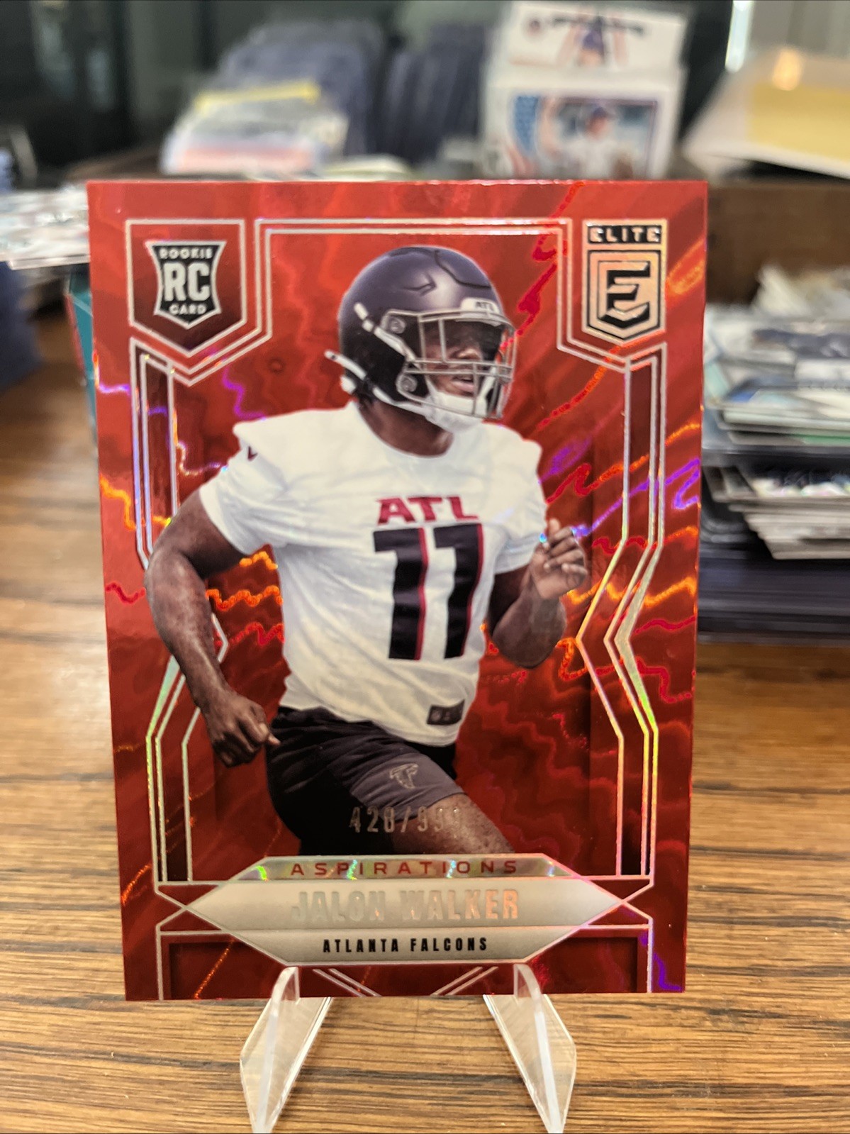 Jalon Walker 2025 Donruss Elite Rookie Aspirations Red Stars #/499 Color #165