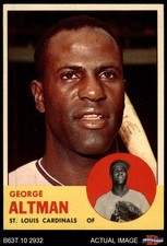 1963 Topps #357 George Altman Cardinals 7 - NM