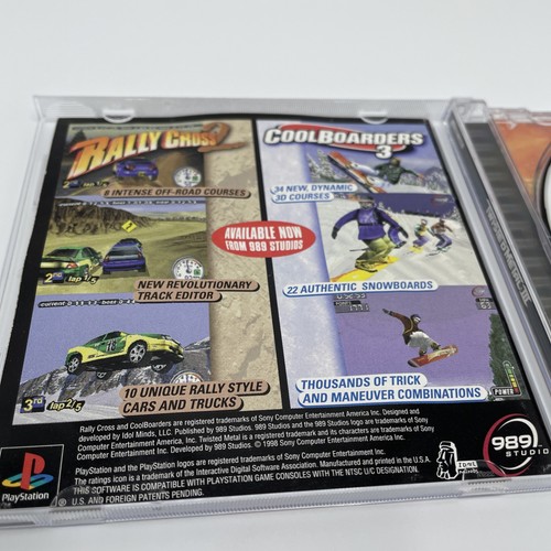 Twisted Metal III 3 PS1 PlayStation 1 Complete CIB + Reg Card Black Label VG - Picture 4 of 7