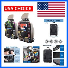 2PCS Car Seat Back Organizer,Extra Large Capacity Car Seat Organizer with 6 M...