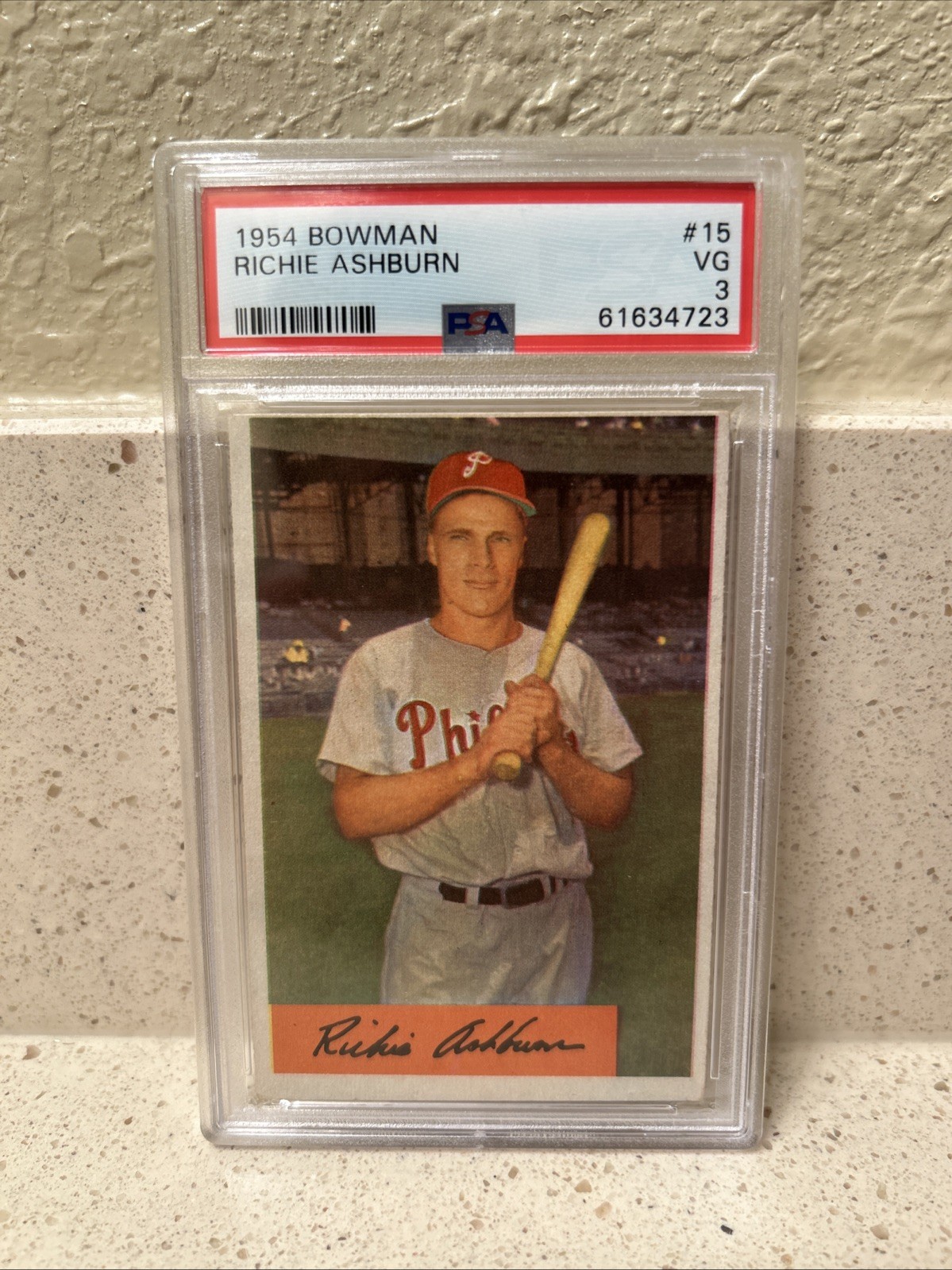 1954 Bowman #15 Richie Ashburn (HOF) PSA 3