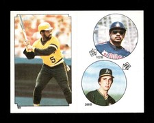 1984 Topps Stickers #99 / 102B/ 288B Bill Madlock / Reggie Jackson / Mike Warren